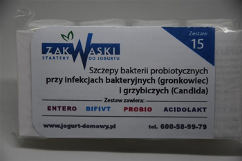 Zestaw nr 15 przy infekcjach bakteryjnych (gronkowiec) i grzybiczych (drożdżaki)